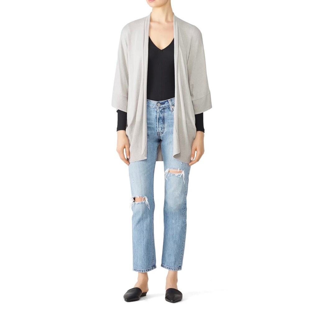 Natori Light Gray Cardigan S